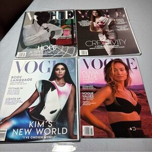 Vogue Magazines Bundle (4 Issues) Olivia Wilde, Kim Kardashian, Gigi Hadid, Hope